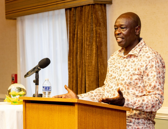 Former Deputy President Rigathi Gachagua in Baltimore, USA.